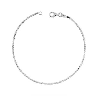 PLANETYS Bracciale In Argento 925 Placcato Oro 18K, Modello Catenina Barbazzale Diamantata, Larghezza 3,3 Mm, Spessore 1 Mm, Gioiello Italiano, Peso 2,73 G, In Borsa Raso