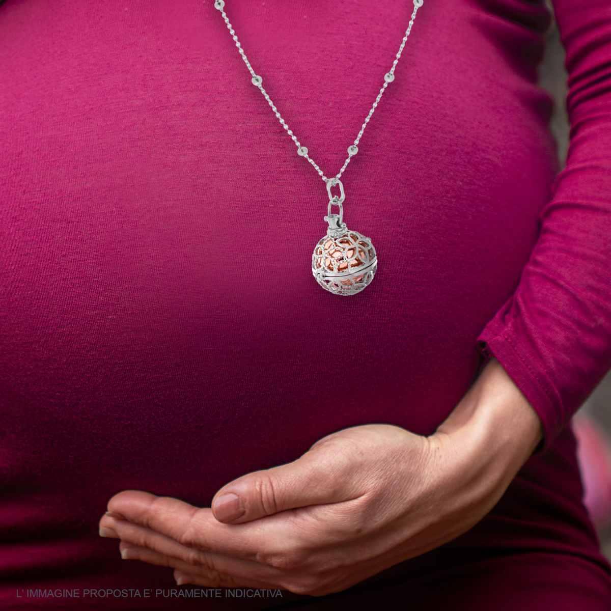 Collana con pendente a fiore rosso rosa -  Italia