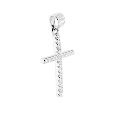 Andante Orecchini A Cerchio In Argento 925 Con Zirconi Bianchi – Gioielli Donna Eleganti E Brillanti – Lunghezza 14 Mm