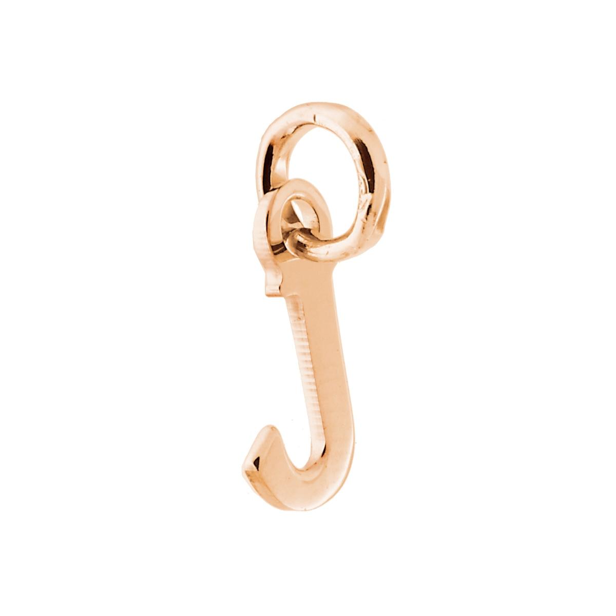 Ciondolo Iniziale nome Lettera plain in ARGENTO 925 Galvanica Rosa