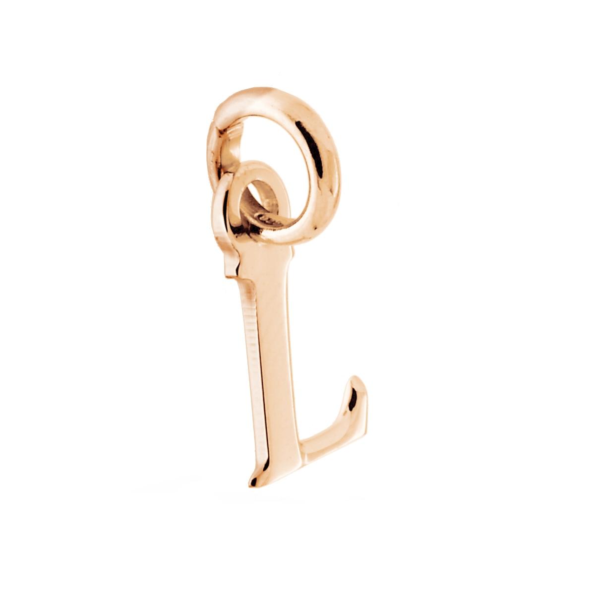 Ciondolo Iniziale nome Lettera plain in ARGENTO 925 Galvanica Rosa