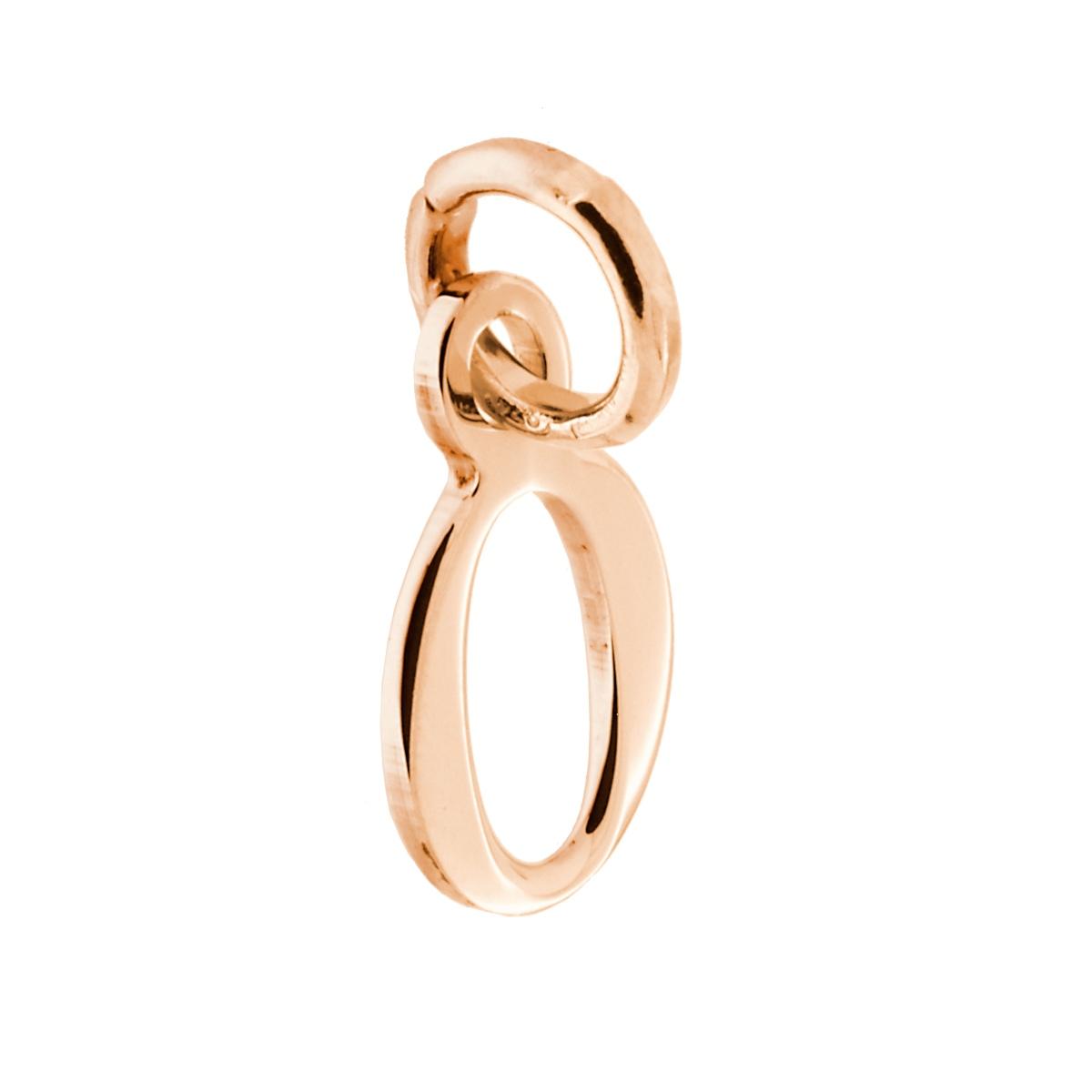 Ciondolo Iniziale nome Lettera plain in ARGENTO 925 Galvanica Rosa