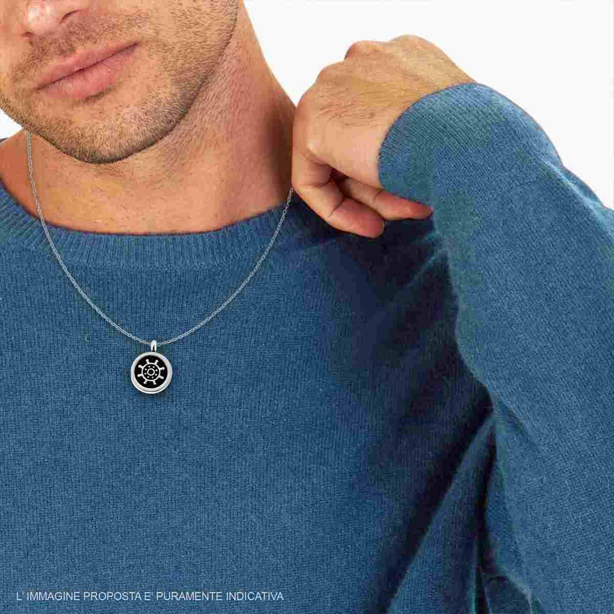 Collana Catena Forzatina con Timone in ACCIAIO