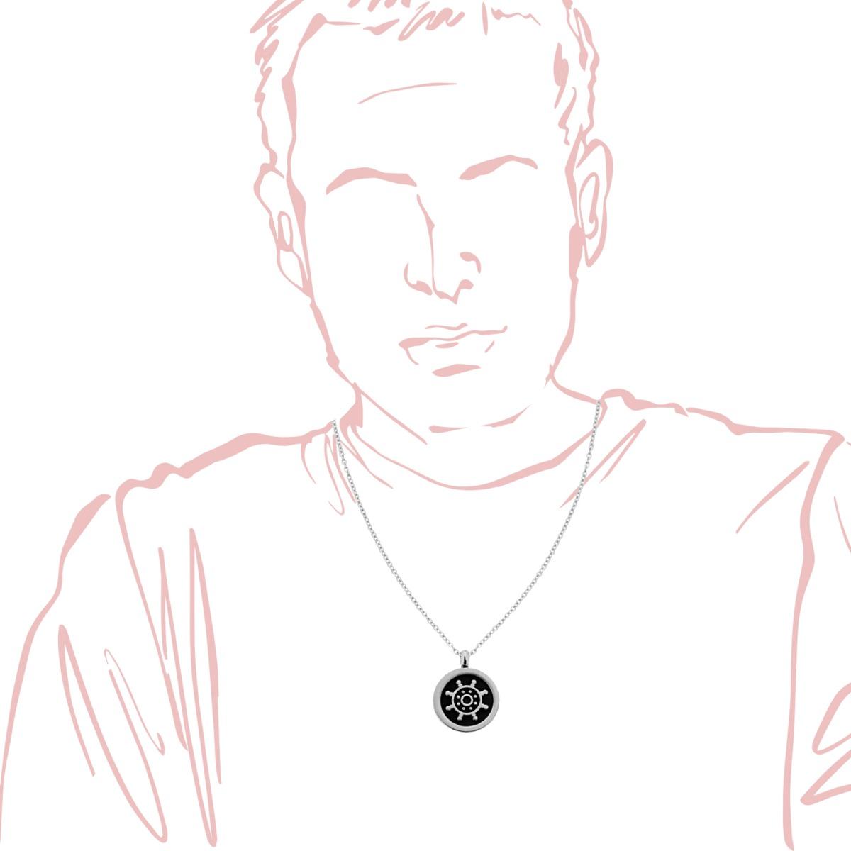 Collana Catena Forzatina con Timone in ACCIAIO