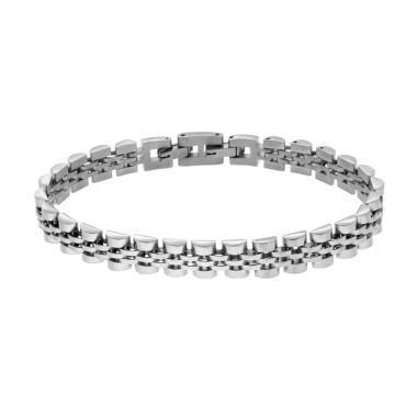 Bracciale Uomo Maglia Imperniata in ACCIAIO
