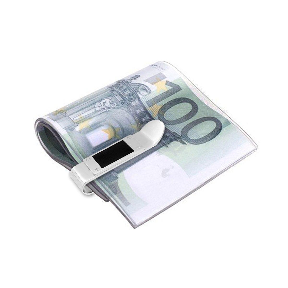 Fermasoldi Plain con dettaglio in Smalto Nero in ACCIAIO