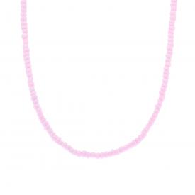 Collana con Perline Nere e palline Lisce in ARGENTO 925 Galvanica Rosa 25474