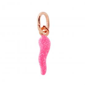 Orecchini Pendenti A Cerchio Con Smalto Rosa Lampone | Diametro 65mm, Lunghezza Totale 85mm | Placcato Argento