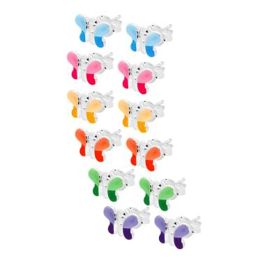 Orecchini Bimba Farfalla smalto Colori Assortiti in ARGENTO 925