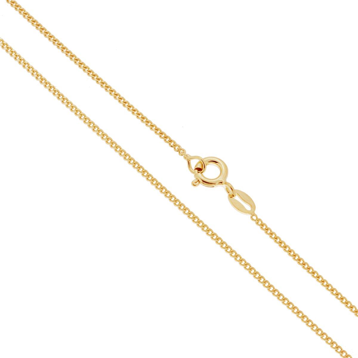 Catena Grumetta Diamantata 040 sezione mm 1.4 lunghezza cm 45 in ARGENTO 925 Galvanica Oro