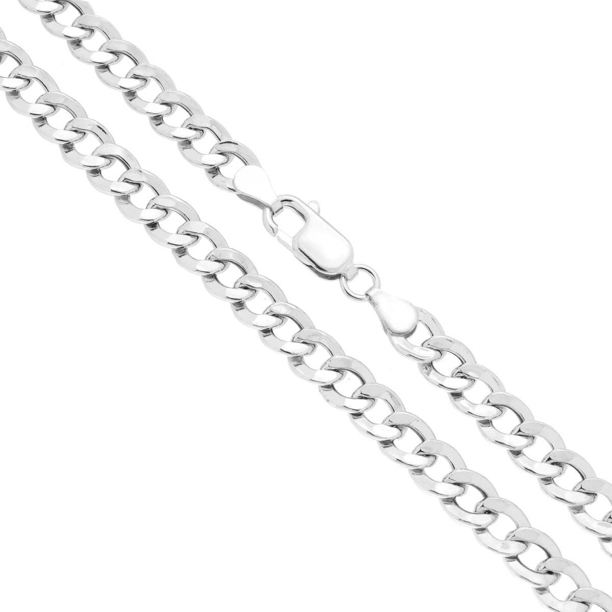 Catena Grumetta Piatta Vuota 140 sezione mm 6 lunghezza cm 60 in ARGENTO 925