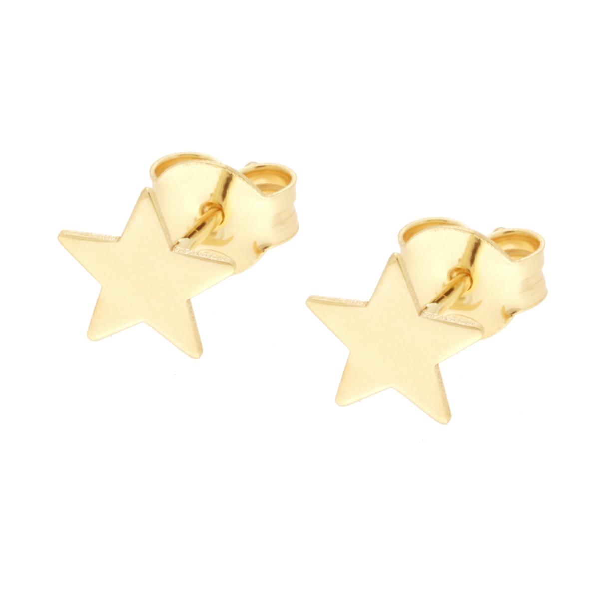Orecchini Stella in ARGENTO 925 Galvanica Oro