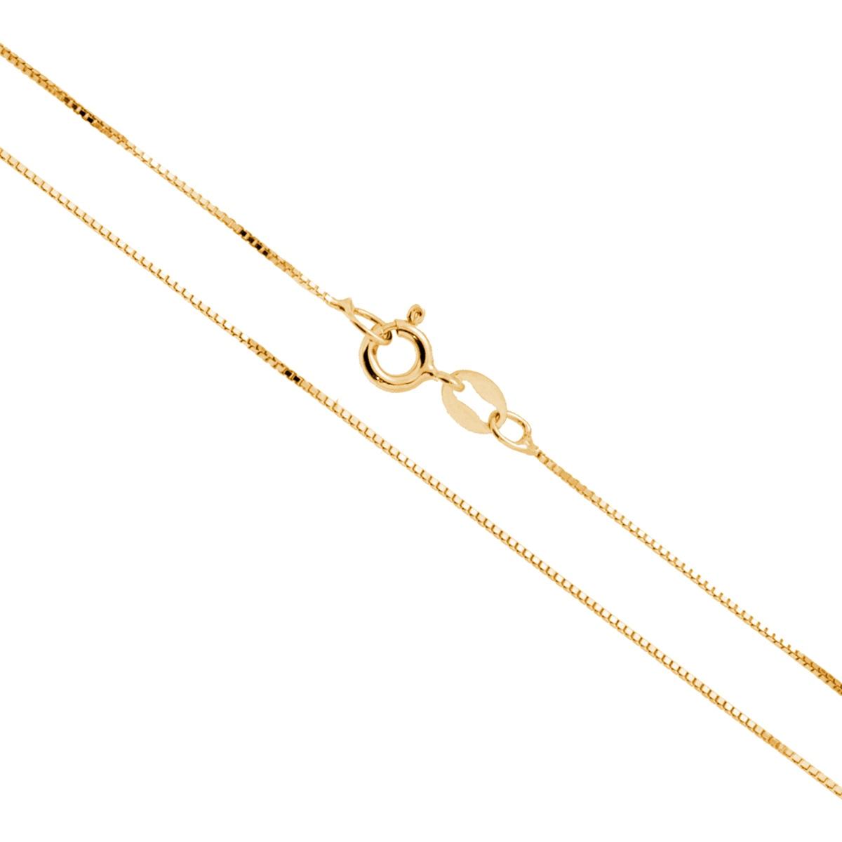 Catena Veneziana Diamantata 012 sezione mm 0.7 lunghezza cm 50 in ARGENTO 925 Galvanica Oro