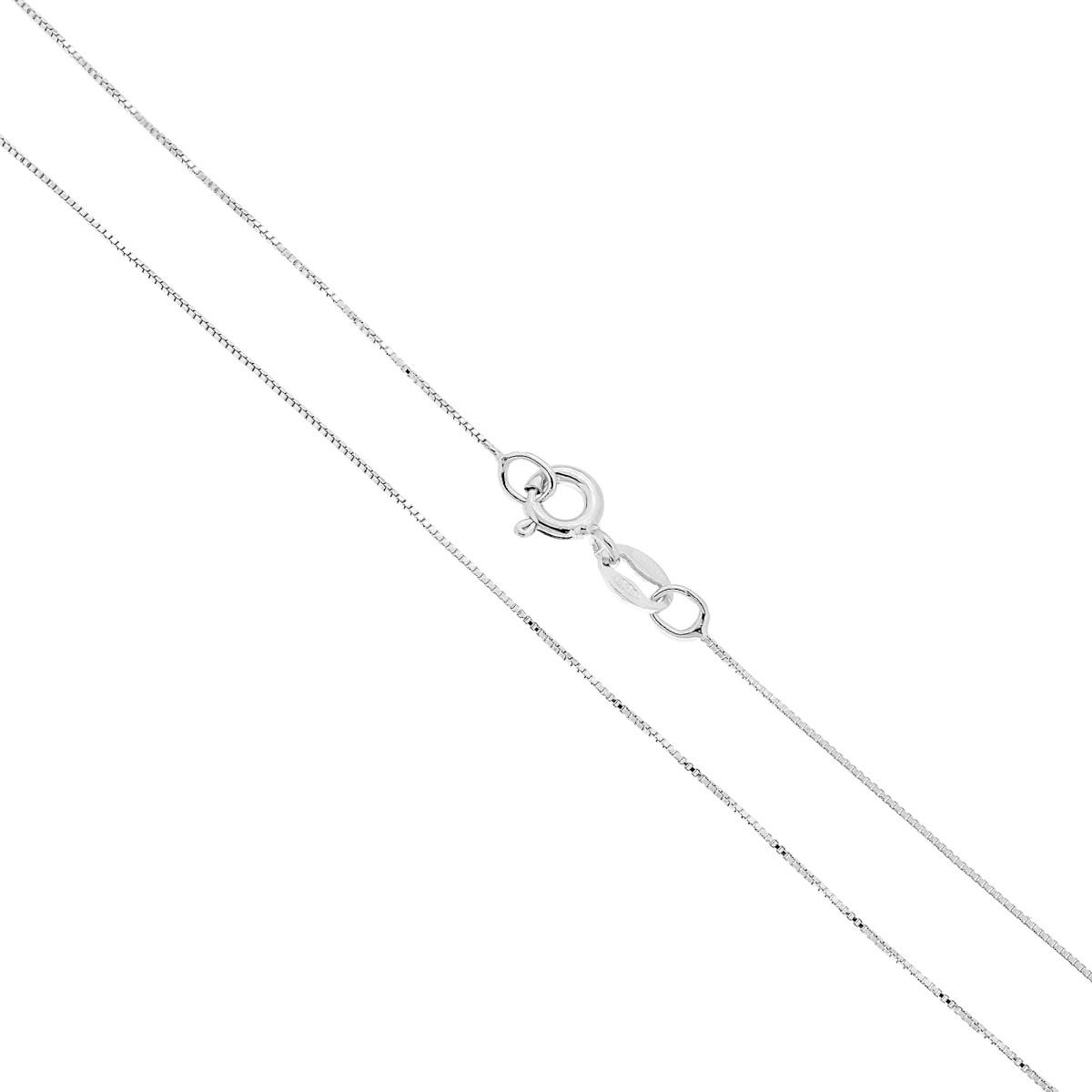 Catena Veneziana 010 sezione mm 0.6 lunghezza cm 45 in ARGENTO 925