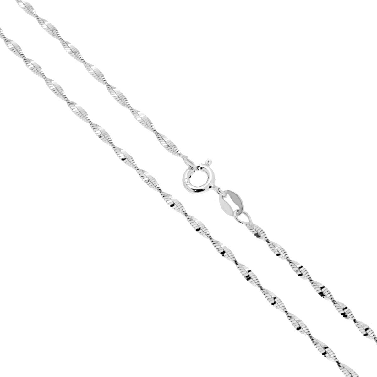 Catena Super Singapore 025 sezione mm 1.9 lunghezza cm 45 in ARGENTO 925