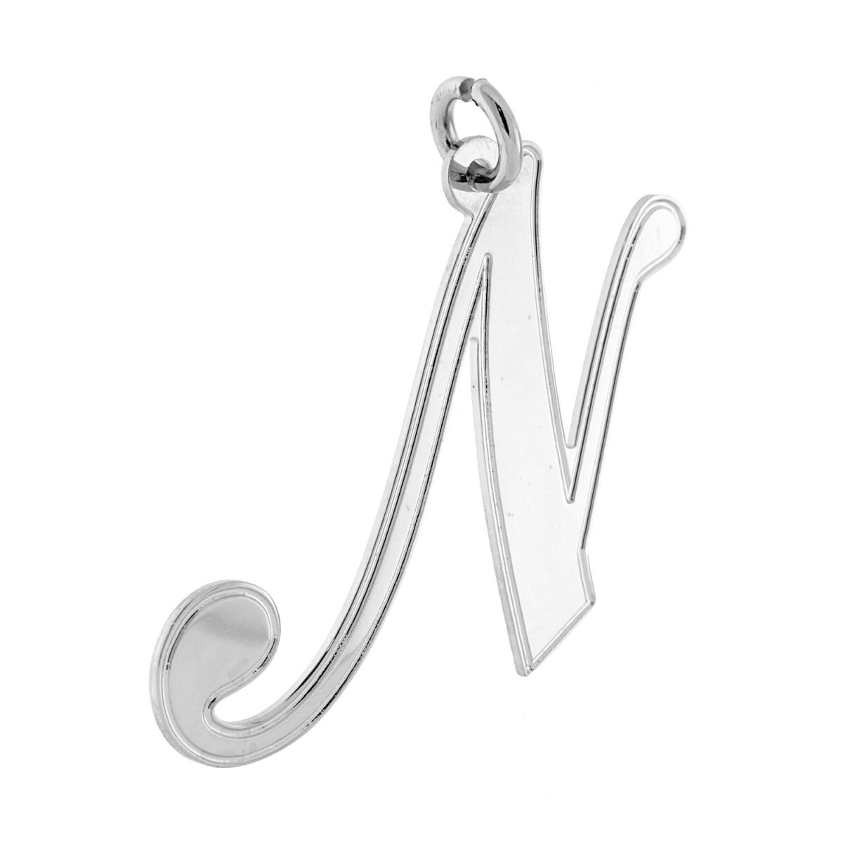 Ciondolo Lettera Iniziale Nome in Corsivo in ACCIAIO