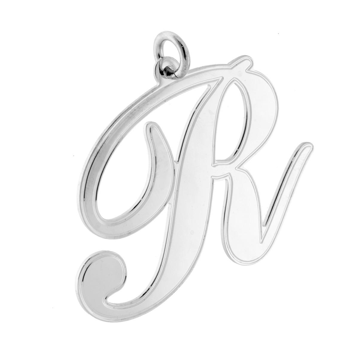 Ciondolo Lettera Iniziale Nome in Corsivo in ACCIAIO