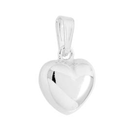 RomaBijoux|ciondolo cuore piccolo bombato argento 925 con laccio catena  collana