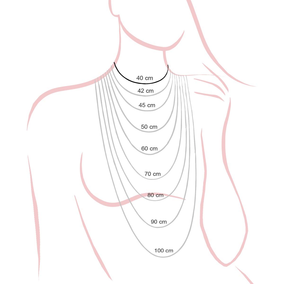 Catena Forzatina 030 sezione mm 1.1 lunghezza cm 40 in ARGENTO 925 Galvanica Rodio