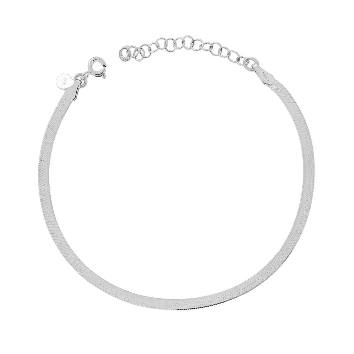 Bracciale Catena Magik mm 2.7 in ARGENTO 925 Galvanica Rodio