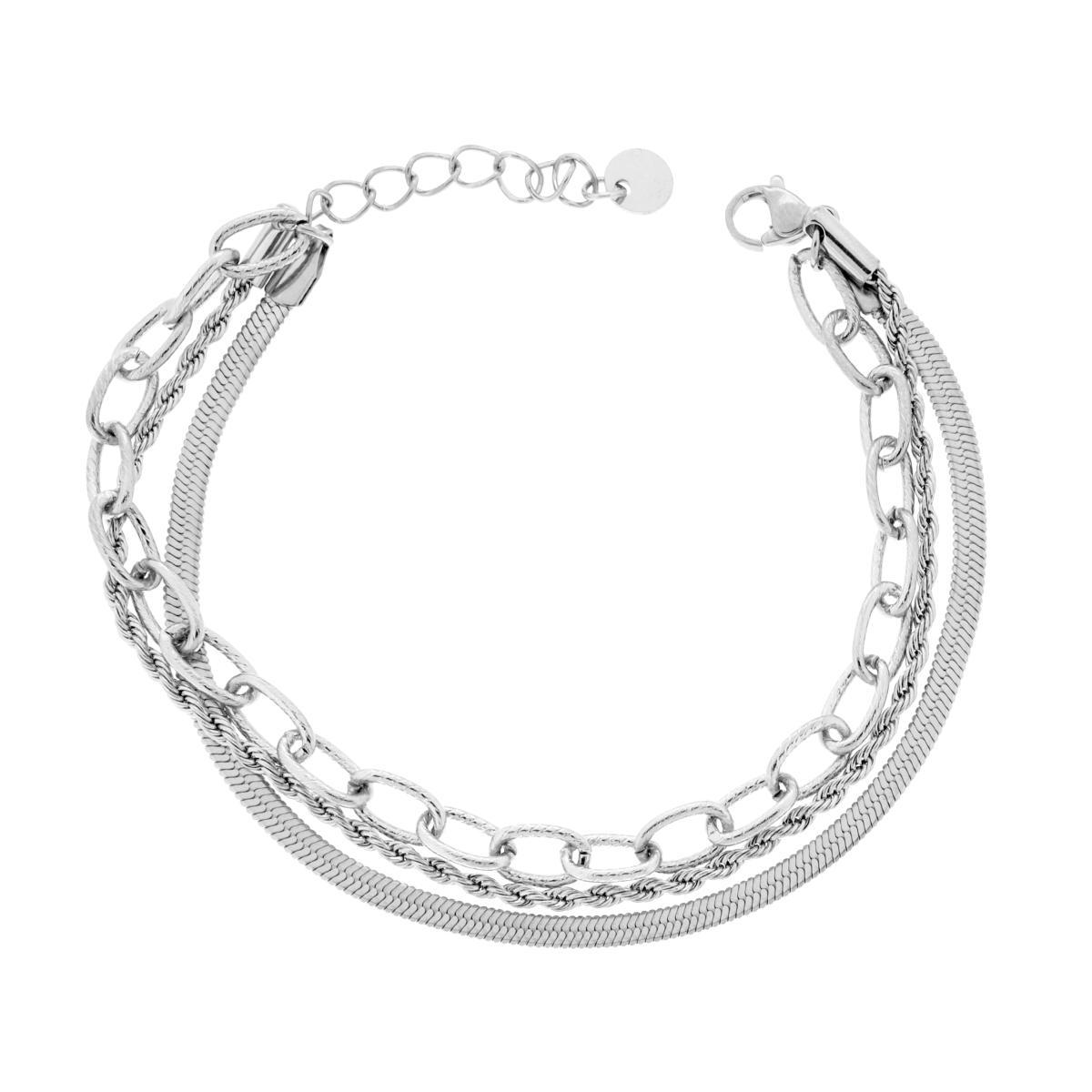 Bracciale Catena Multifilo Magik Forzatina e Corda in ACCIAIO