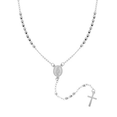 Collana Rosario cm 50 con Palline mm 3 in ACCIAIO