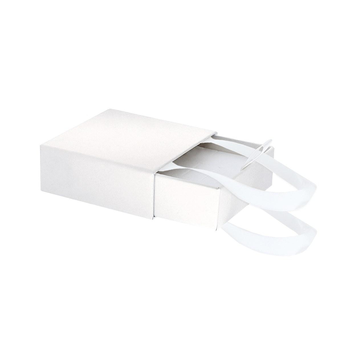 Astuccio multiuso per Gioielli cm 8 x 8 colore Bianco con Cassettino e Manici