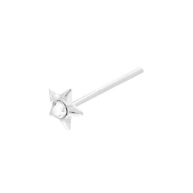 Piercing Naso Chiodino con Stella mm 3.3 con Cubic Zirconia Bianco in ARGENTO 925