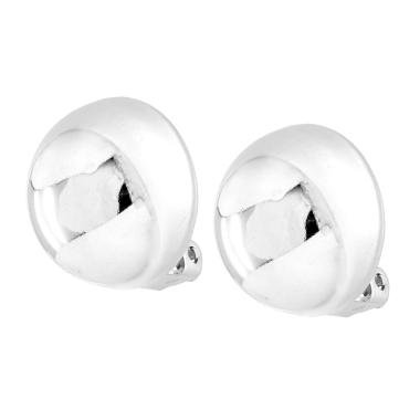 Orecchini Clip Semisfera 19 mm in ARGENTO 925 Galvanica Rodio