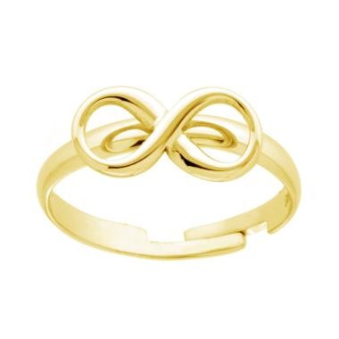 Anello con Infinito in ACCIAIO colore Oro