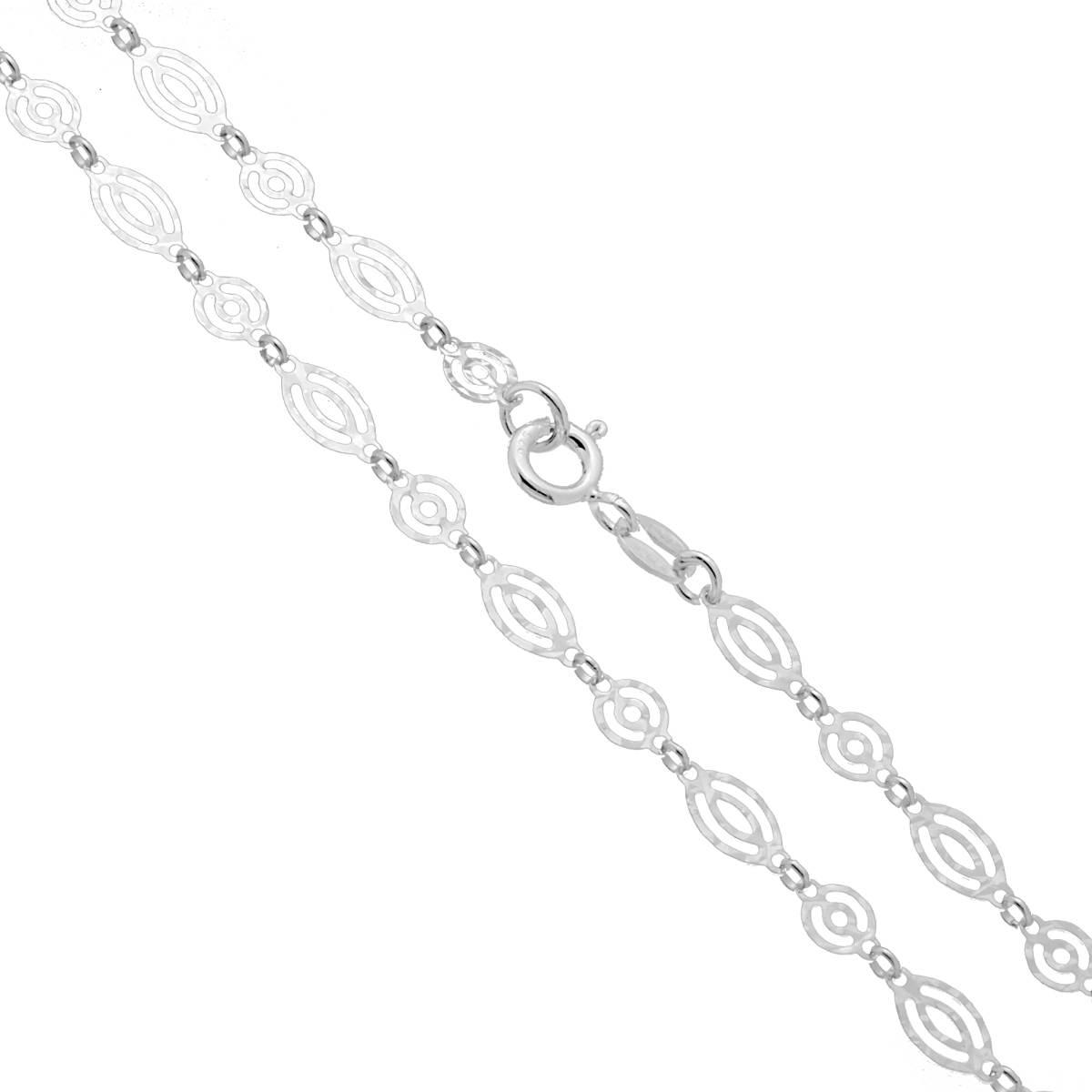 Catena Cerchi e Ovali sezione mm 4.5 lunghezza cm 45 in ARGENTO 925