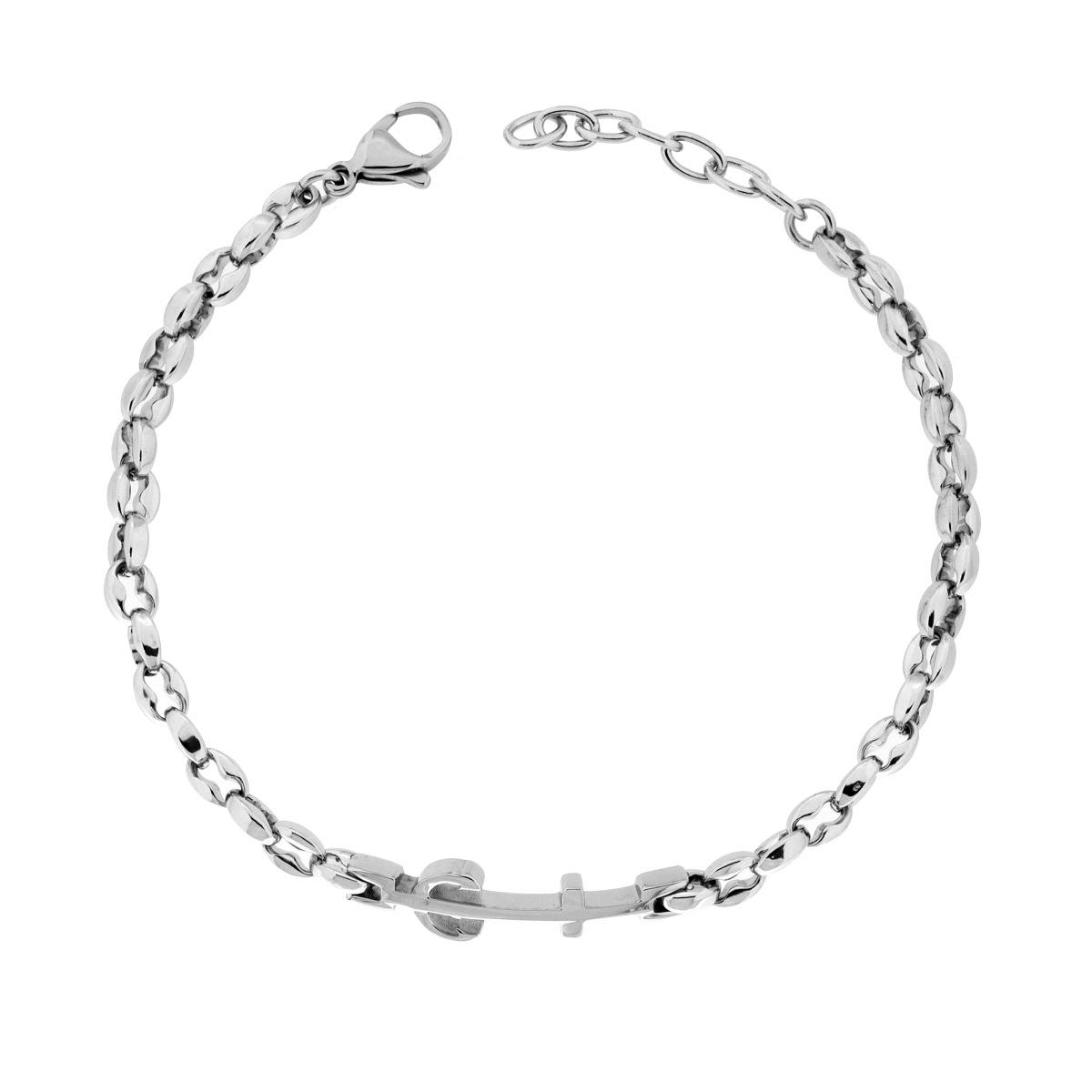 Bracciale Catena Marinara con Ancora in ACCIAIO