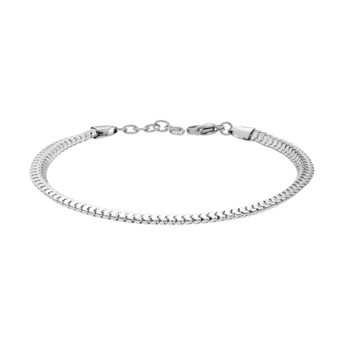 Bracciale Catena Serpentina Schiacciata in ACCIAIO