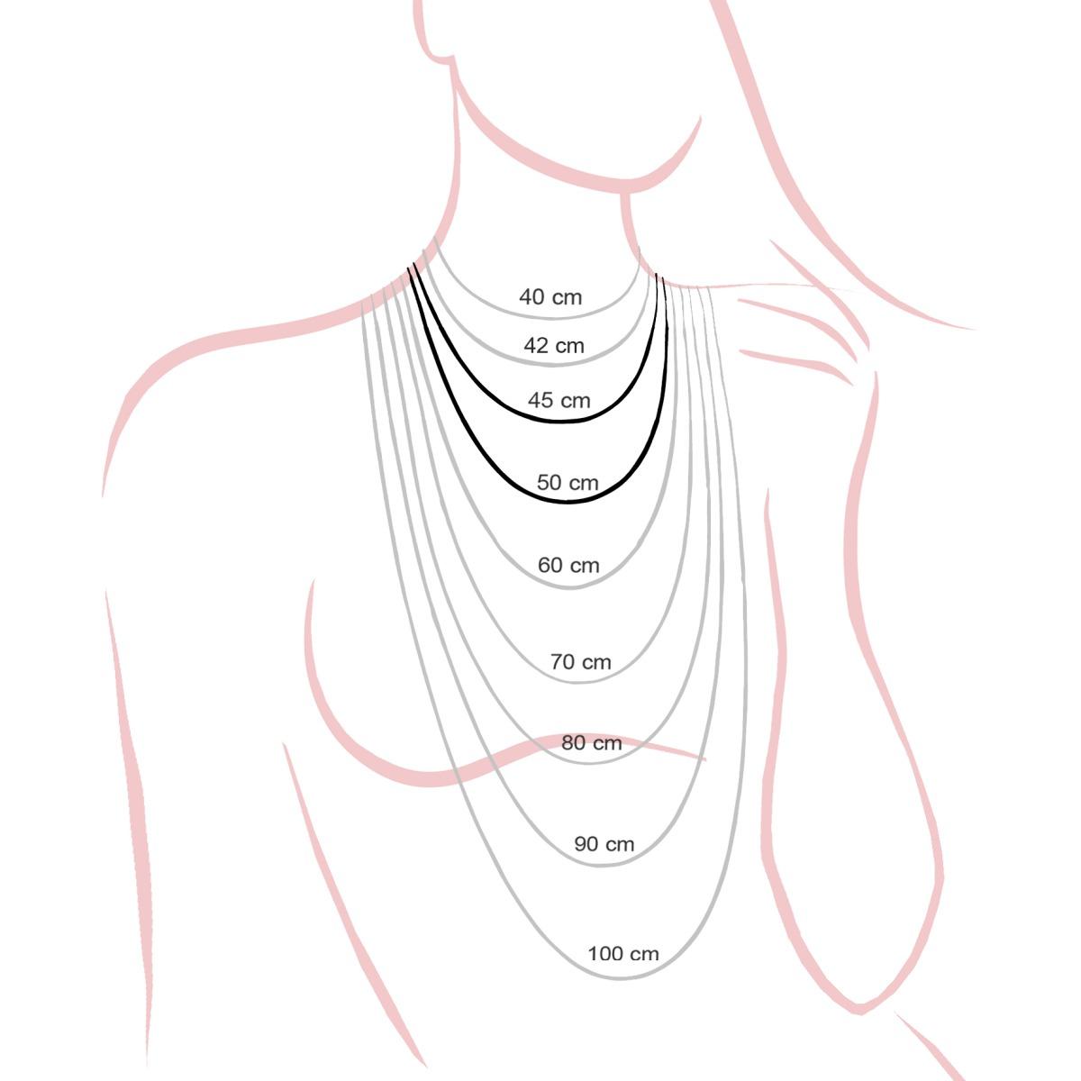 Catena Veneziana Battuta Rigata sezione mm 4.5 lunghezza cm 45+5 in ACCIAIO