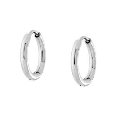 Orecchini Cerchio Scattino mm 11 in ACCIAIO