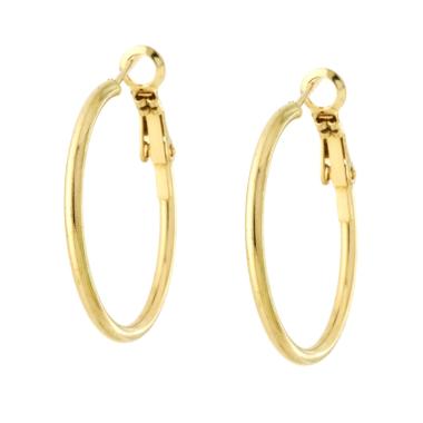 Orecchini Cerchio mm 30 in ACCIAIO colore Oro