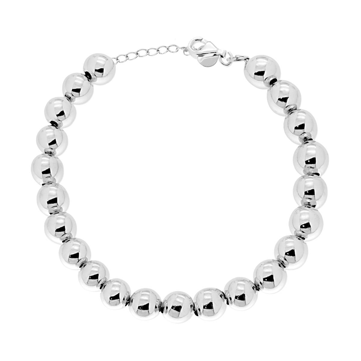 Bracciale Catena con Palline mm 8 in ACCIAIO