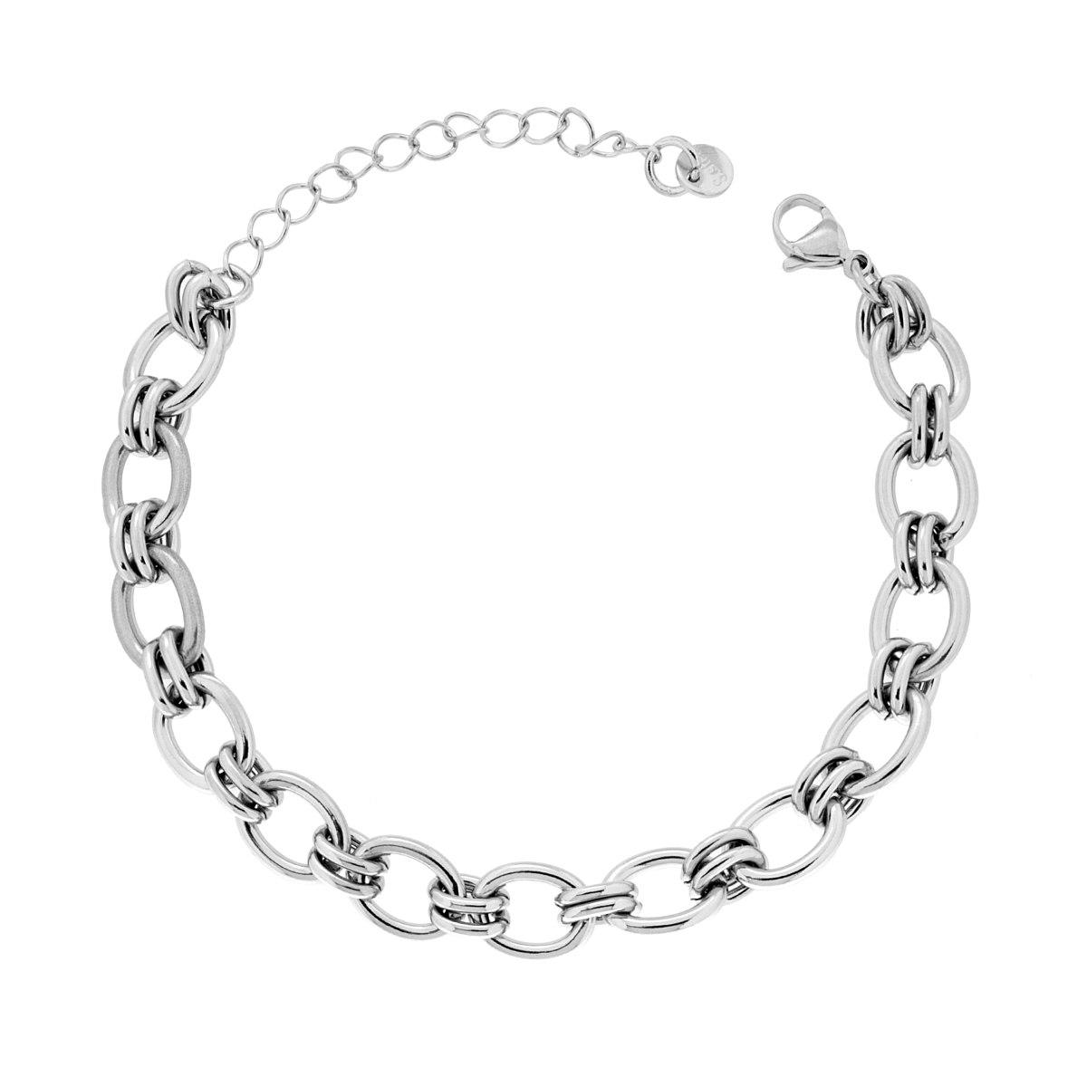 Bracciale Catena Forzatina Multimaglia in ACCIAIO