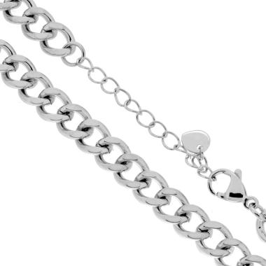 Catena Grumetta Diamantata sezione mm 8 lunghezza cm 45+5 in ACCIAIO