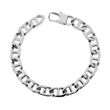 Bracciale Uomo Catena Traversino in ACCIAIO