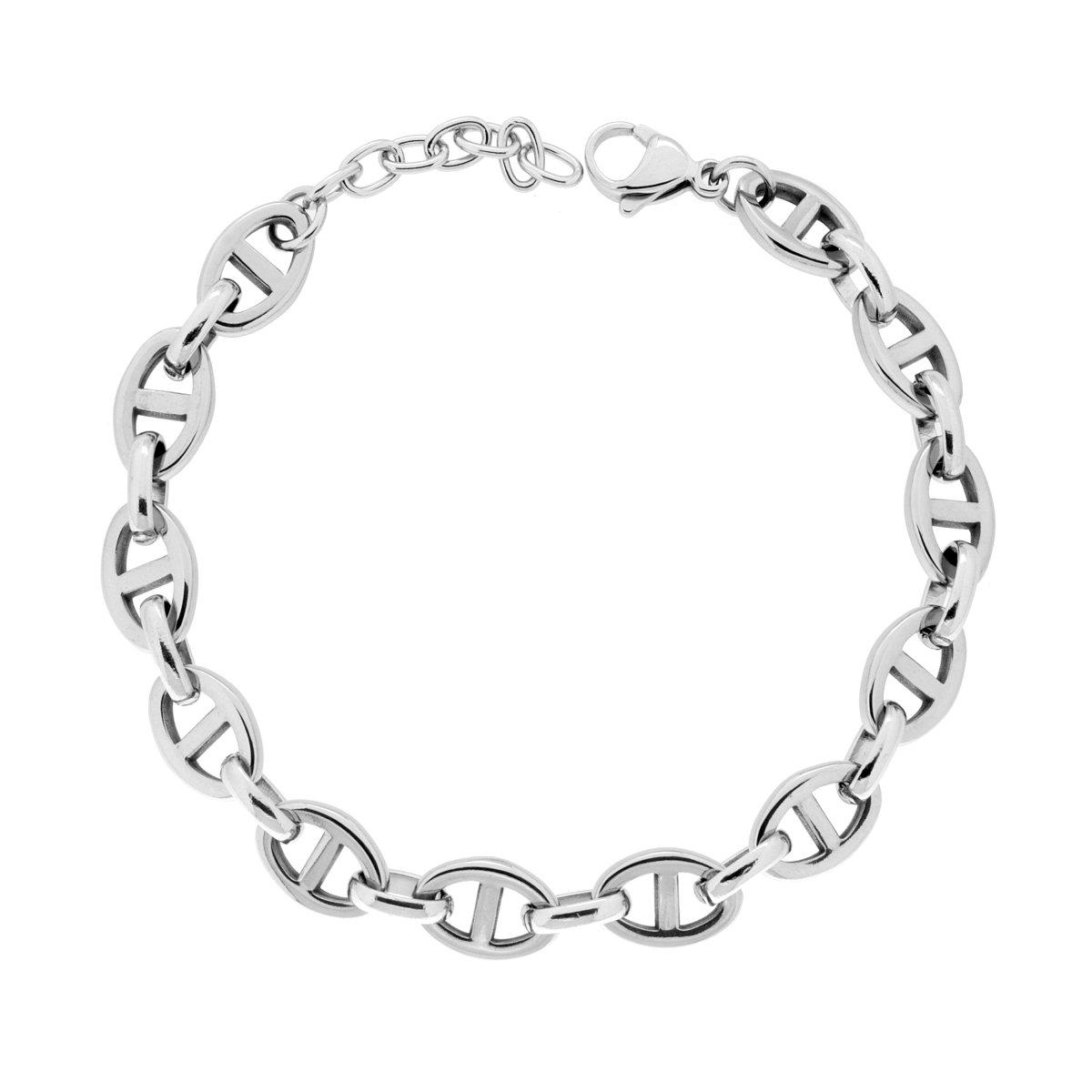 Bracciale Uomo Catena Traversino in ACCIAIO