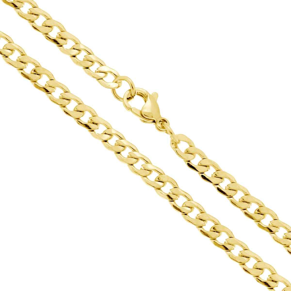 Catena Grumetta sezione mm 4.3 lunghezza cm 55 in ACCIAIO colore Oro