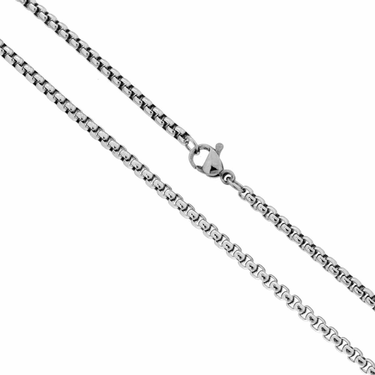 Catena Veneziana Tonda sezione mm 2.5 lunghezza cm 60 in ACCIAIO