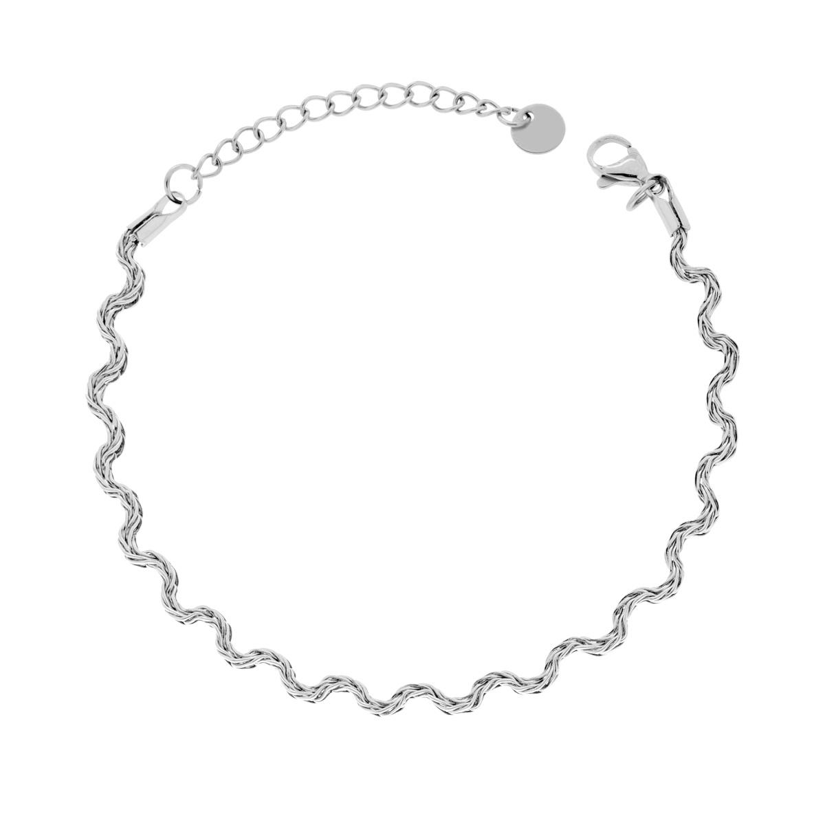 Bracciale Catena Ondulata in ACCIAIO