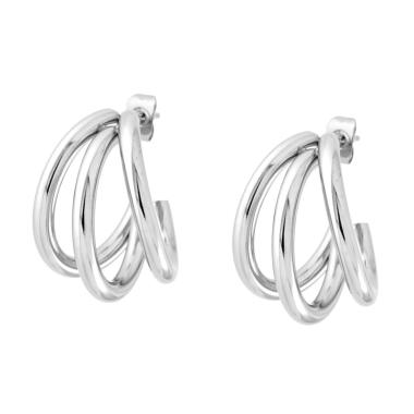 Orecchini Cerchio Multicanna in ACCIAIO