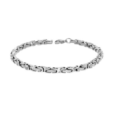 Bracciale Uomo Catena Bizantina cm 22 in ACCIAIO