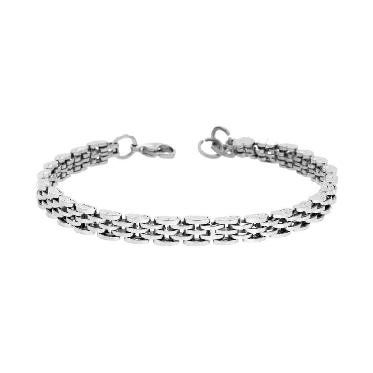 Bracciale Uomo Maglia Imperniata cm 20+1 in ACCIAIO