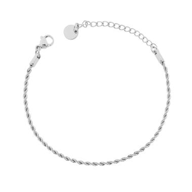 Bracciale Catena Corda Diamantata mm 1.6 in ACCIAIO