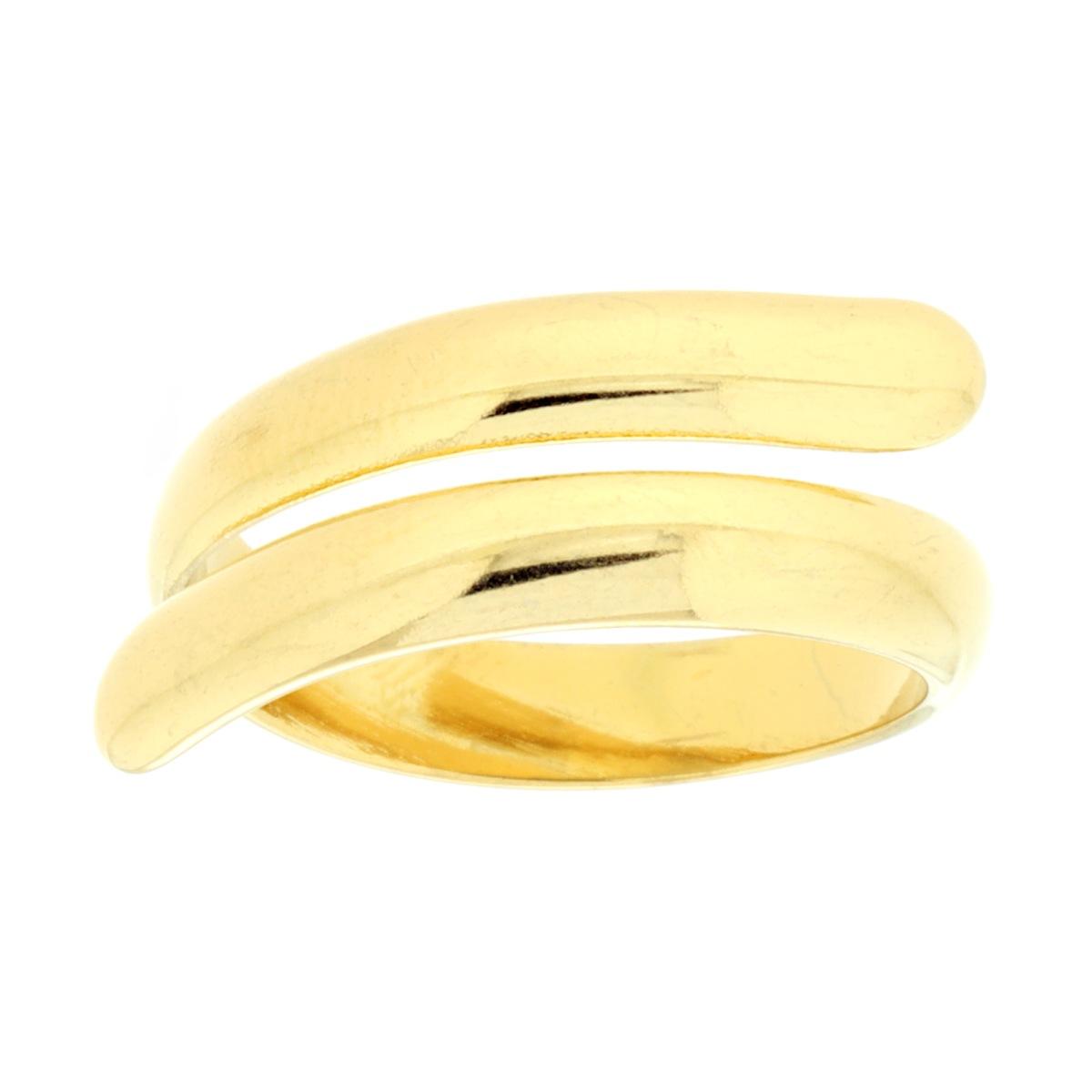 Anello Contrarie Fascia in ACCIAIO colore Oro