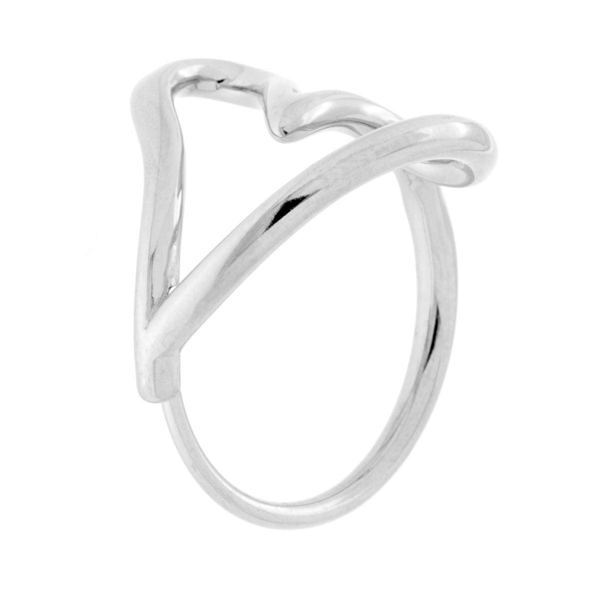 Anello Filo Amore con Sagoma Cuore in ACCIAIO
